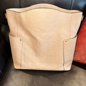 Louis Vuitton Melie in Empreinte Leather Beige Women's Bag